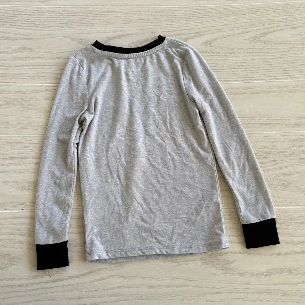 Dreamlife Boy’s Size 4 Gray “5% Awake” Long Sleeve Pajama Top
